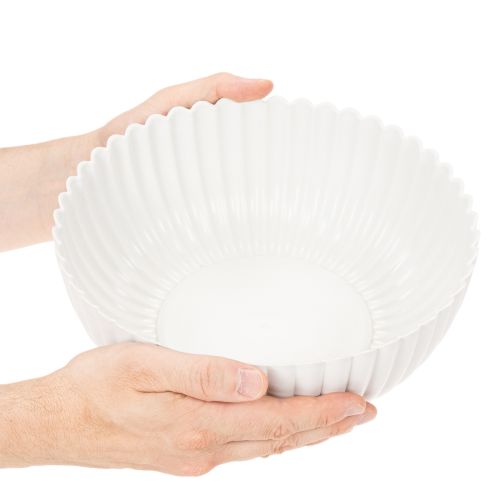 Bol décoratif côtelé, grand format 25 cm | Floristik24.be