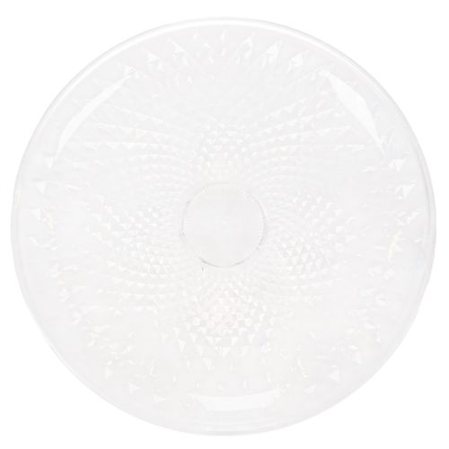 Bol rond décoratif transparent avec pied, 32 cm