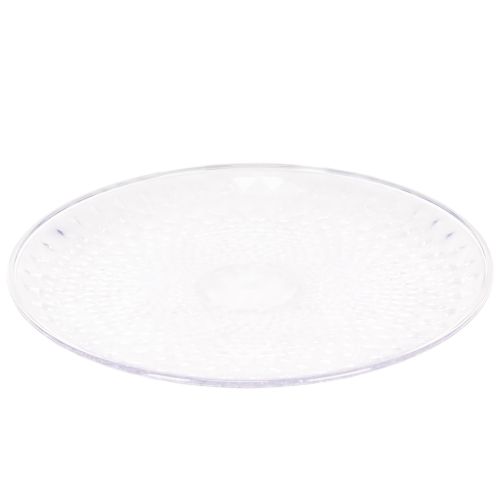 Bol rond décoratif transparent avec pied, 32 cm | Floristik24.be