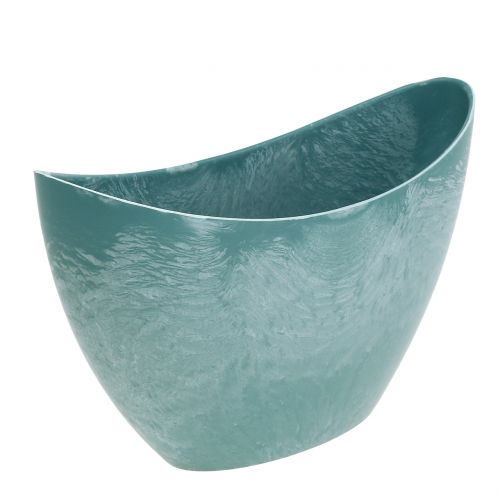 Floristik24 Bol décoratif pour plantes bleu 24cm x 10cm H14cm 1 pièce