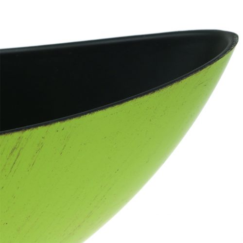 Floristik24 Deco Bowl Bol à Plantes Vert Noir 34cm x 11cm H11cm