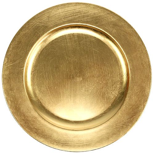 Article Assiette plastique dorée Ø17cm 10pcs
