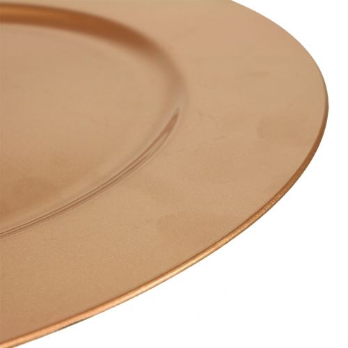 Floristik24 Assiette plastique cuivre Ø33cm