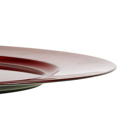 Floristik24 Assiette plastique rouge Ø17cm 10 pcs
