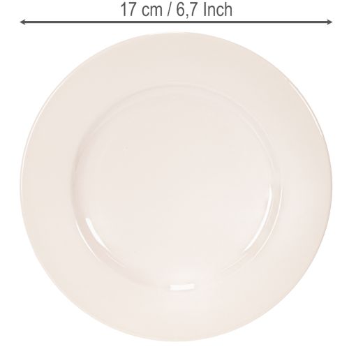 Assiettes rondes et simples pour la décoration et les petits arrangements, 17 cm, lot de 6 | Floristik24.be