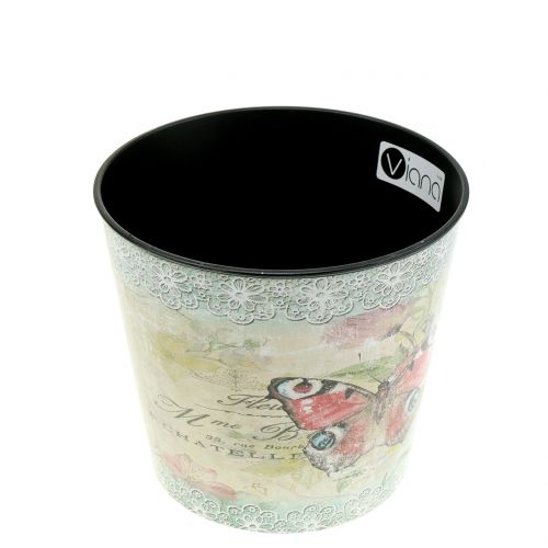 Floristik24 Pot déco papillon vintage Ø10,5cm