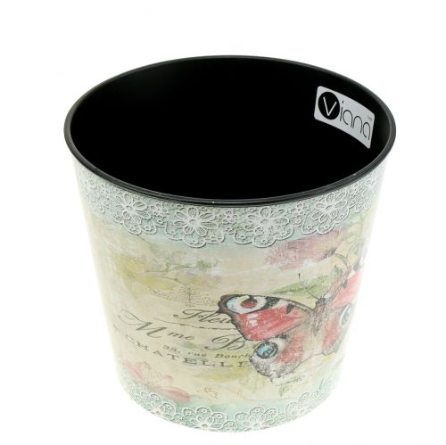 Floristik24 Cache-pot vintage papillon Ø13cm