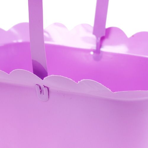 Floristik24 Pot en plastique ovale avec anse multicolore 21,5cm x 11cm 10pcs