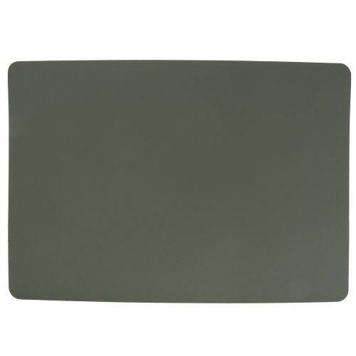 Floristik24 Set de table réversible simili cuir vert, gris 4pcs