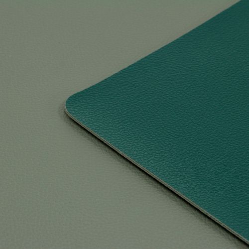 Floristik24 Set de table réversible simili cuir vert, gris 4pcs