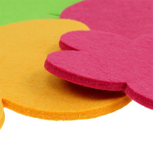 Floristik24 Set de table feutre fleur multicolore 6pcs