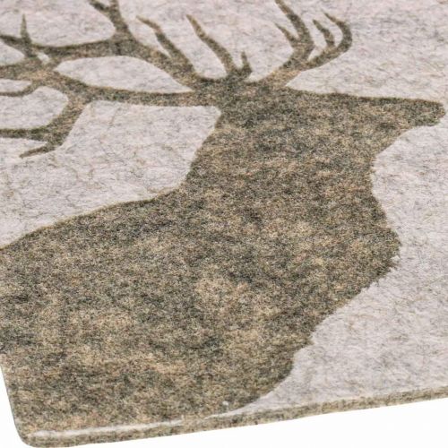 Floristik24 Set de table décoration de table de Noël feutre marron 45×35cm 4pcs