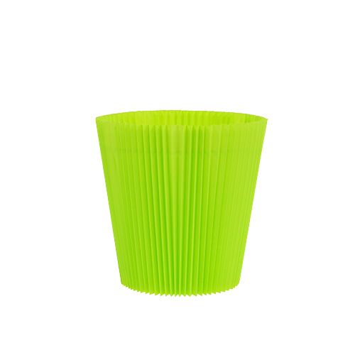 Bords-côtes plissés vert clair 8,5cm 100p