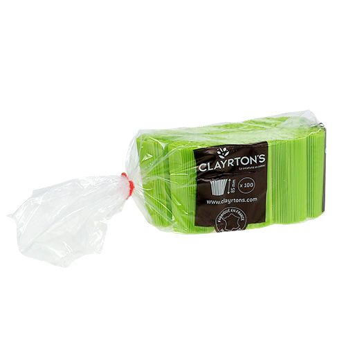 Floristik24 Bords-côtes plissés vert clair 8,5cm 100p