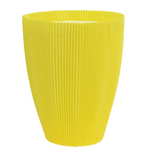 Cache-pots plissés jaunes 18,5 cm 100 p.