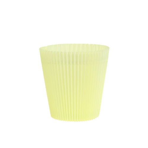 Floristik24 Poignets plissés jaune clair 8,5cm 100p.