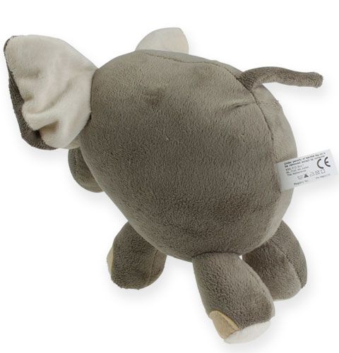 Article Peluche éléphant 20cm gris