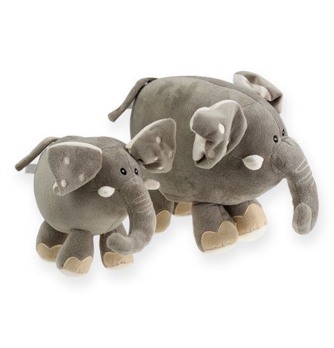 Floristik24 Peluche éléphant 20cm gris