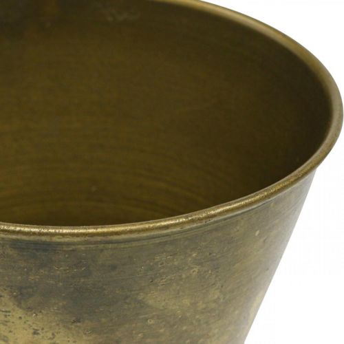 Floristik24 Jardinière vintage coupe vase métal laiton Ø11,5cm H13,5cm