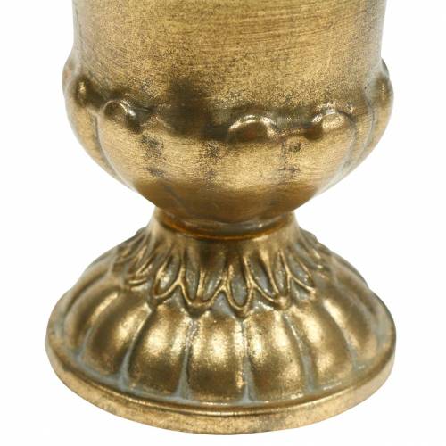 Floristik24 Coupe en métal doré aspect antique Ø9cm H12.5cm