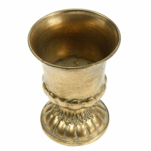 Floristik24 Coupe en métal doré aspect antique Ø9cm H12.5cm