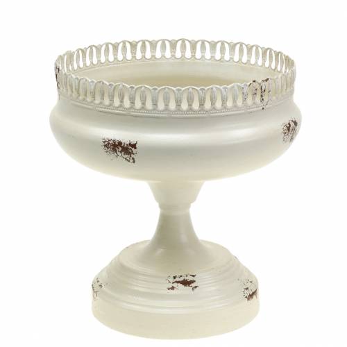 Floristik24 Coupe à Plantes Calice Crème Antique Ø20cm H20cm 1 pc