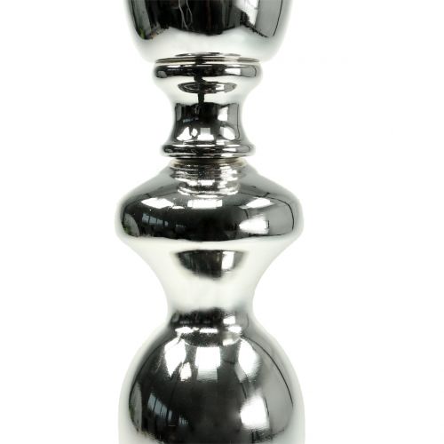 Floristik24 Coupe vase argent Ø15cm H75cm