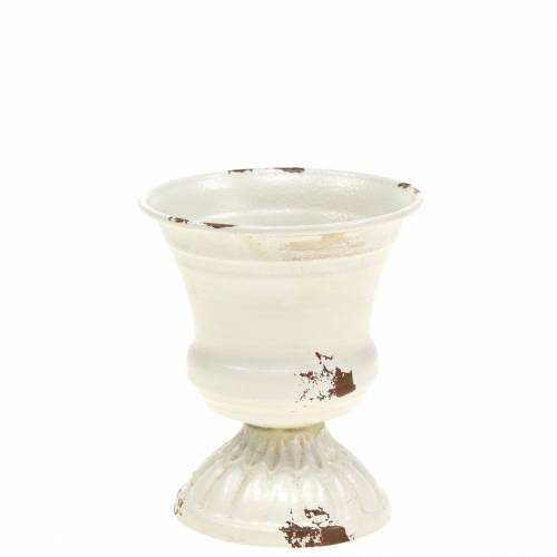 Floristik24 Coupe à Plantes Calice Crème Antique Ø7.5cm H9cm 1 pc