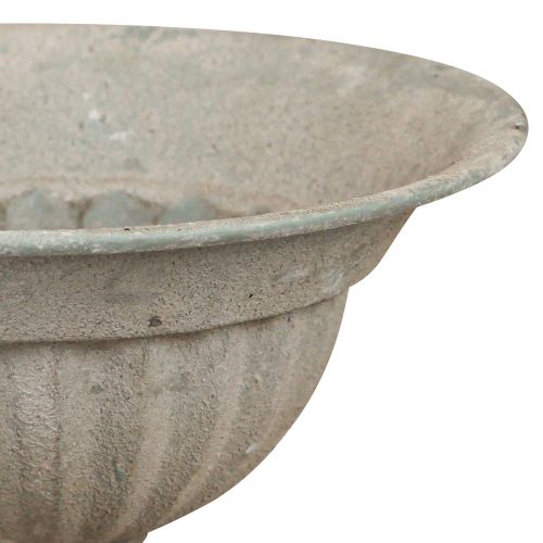 Article Tasse bol avec socle métal gris vintage Ø16cm H14,5cm