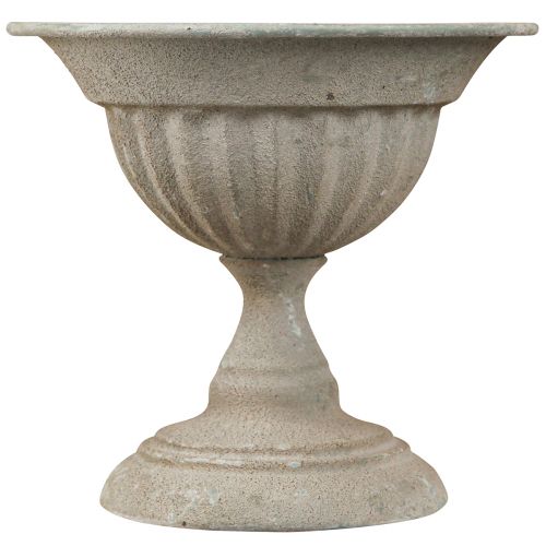 Article Tasse bol avec socle métal gris vintage Ø16cm H14,5cm