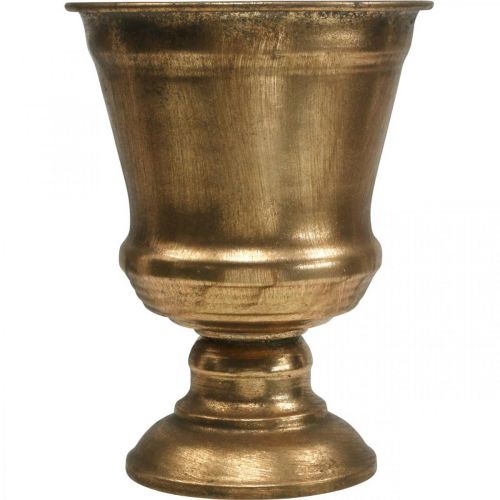 Article Vase gobelet aspect doré gobelet décoration antique métal Ø14cm H18.5cm
