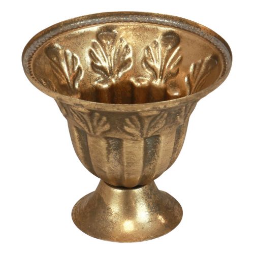 Floristik24 Coupe vase déco coupelle métal doré aspect antique Ø13cm H11,5cm