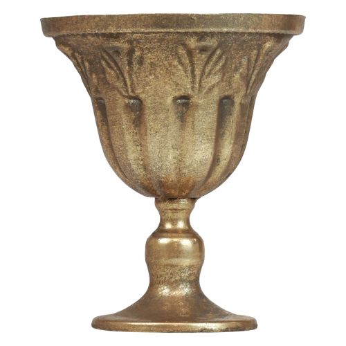 Floristik24 Coupe vase déco coupe gobelet métal doré antique Ø13cm H15,5cm