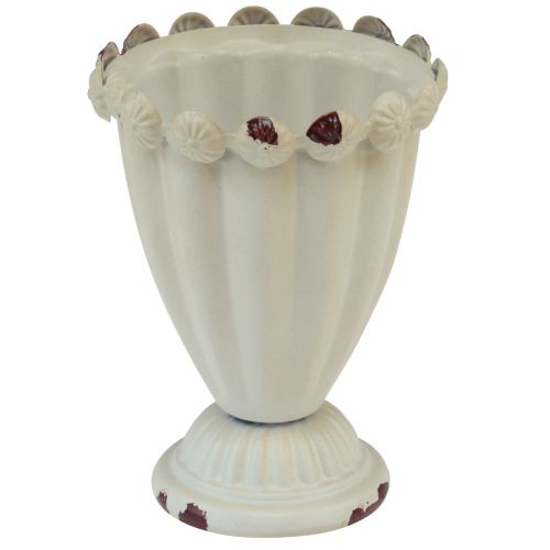 Article Coupe vase coupelle décorative en métal marron crème Ø9cm H13cm