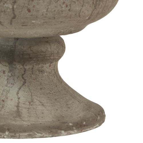 Floristik24 Vase coupe bol décoratif en métal gris antique Ø13,5cm H15cm