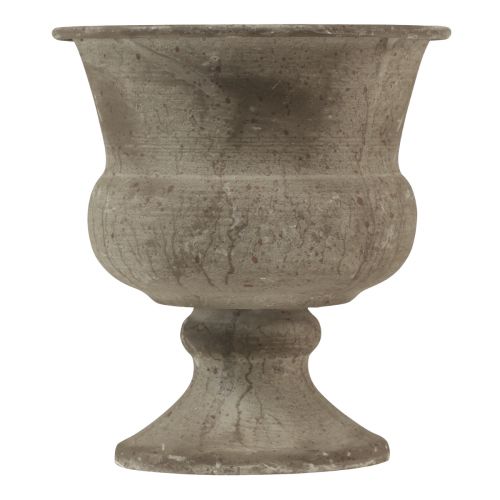 Article Vase coupe bol décoratif en métal gris antique Ø13,5cm H15cm