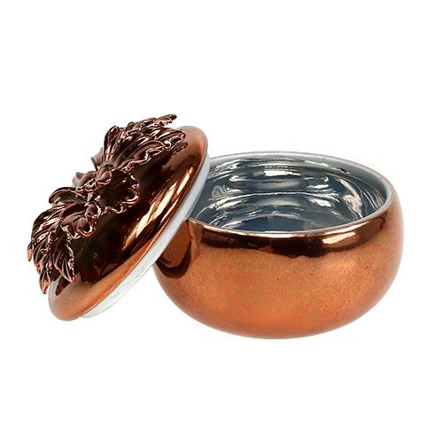 Floristik24 Boîte en porcelaine cuivre Ø 7,5 cm H.6 cm