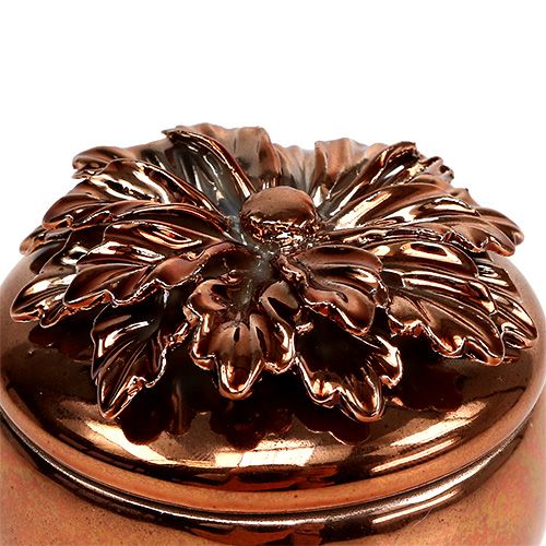 Floristik24 Boîte en porcelaine cuivre Ø 7,5 cm H.6 cm