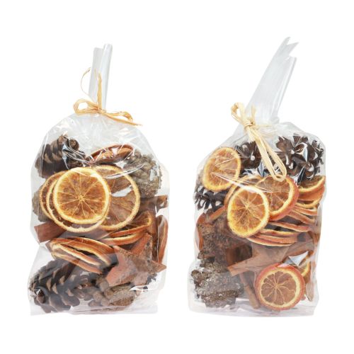 Floristik24 Pot-pourri Cônes de Noël tranches d&#39;orange bois de cannelle 150g