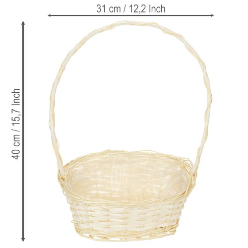 Panier cadeau 27cm x 18cm H43cm léger | Floristik24.be