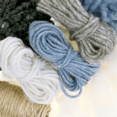Article Kit de bricolage laine Lehner bleu/gris/nature