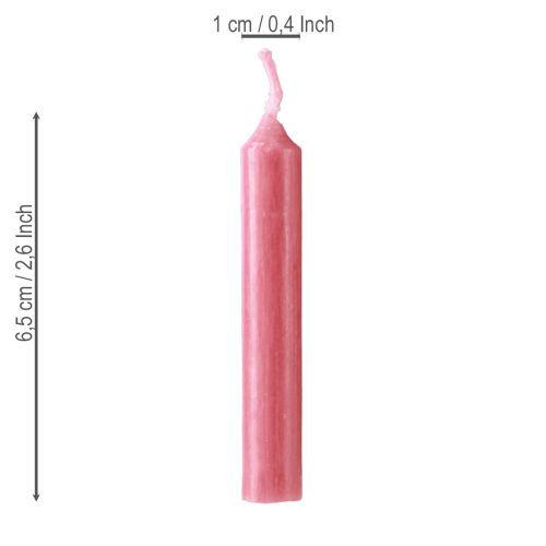 Article Bougies poupée 10mm rouge Bougies Wiedemann 65/10 50 pièces
