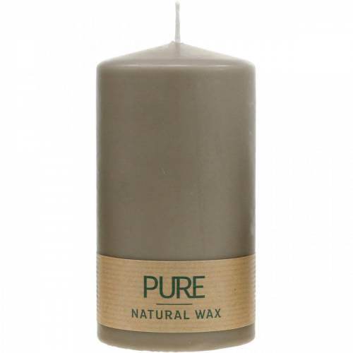 Article Bougie pilier 130/70 bougie marron décoration de bougie en cire naturelle durable