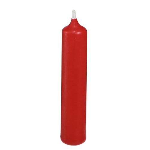 Article Bougies pyramidales bougies arbre rouge cire Ø14mm H70mm 50pcs