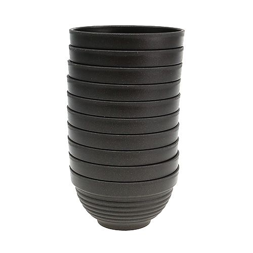 Article Bol R en plastique anthracite Ø13cm, 10 pièces