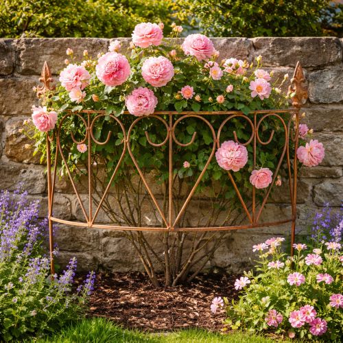 Article Tuteur métallique pour parterres de fleurs et décoration de jardin polyvalente, 60 cm