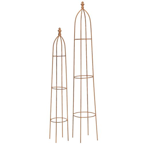 Floristik24 Obélisque en métal aspect rouille 69/86 cm Lot de 2