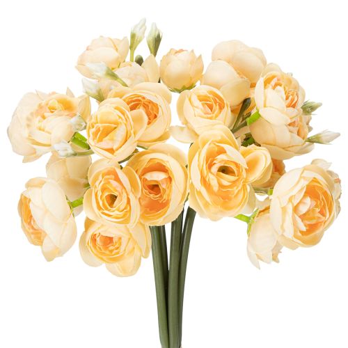 Branche de renoncule pour compositions florales décoratives en vase, 32 cm, lot de 5