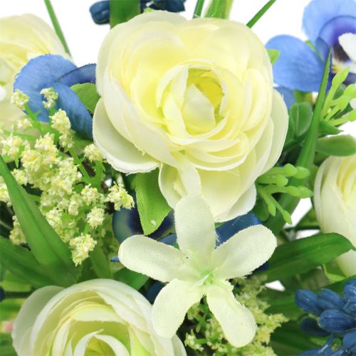 Floristik24 Bouquet de renoncule aux jacinthes de raisin blanc 25cm