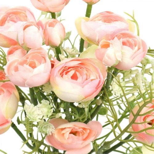 Bouquet De Renoncules Artificiels Décoration De Fleurs Fleurs De Soie Rose L37cm